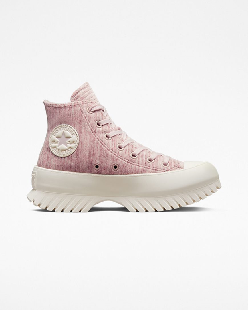 Women\'s Converse Chuck Taylor All Star Lugged 2.0 Velour High Top Shoes Grey | AU 1E5C8Y